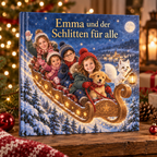 Personalisiertes Familienbuch „Emma und der Schlitten für alle“ als Hardcover