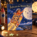Personalisiertes Kinderbuch „Leo und die Mission Mond“ als Hardcover