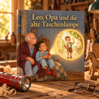 Personalisiertes Kinderbuch „Leo, Opa und die alte Taschenlampe“ als Hardcover