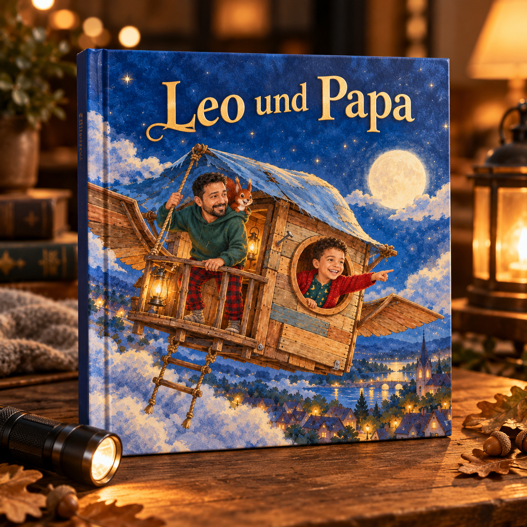 Personalisiertes Kinderbuch „Leo und Papa“ als Hardcover