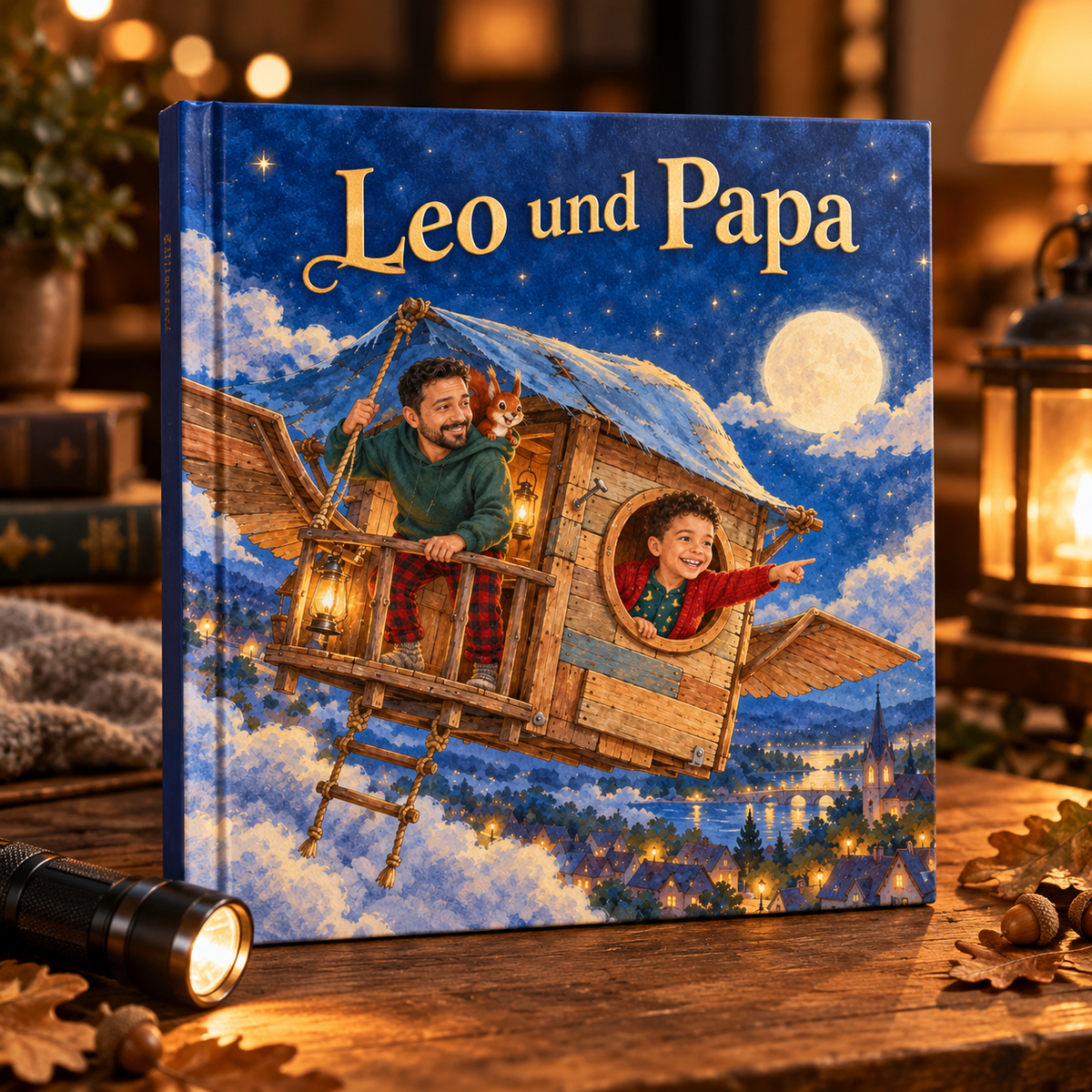 Personalisiertes Kinderbuch „Leo und Papa“ als Hardcover